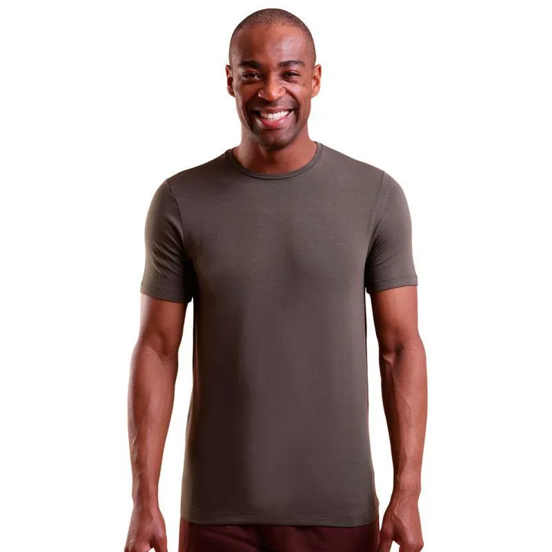 Camiseta Masculina Manga Curta Viscose Trendz Verde Militar
