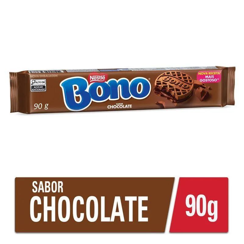 Biscoito Recheado Bono Nestlé Chocolate 90g