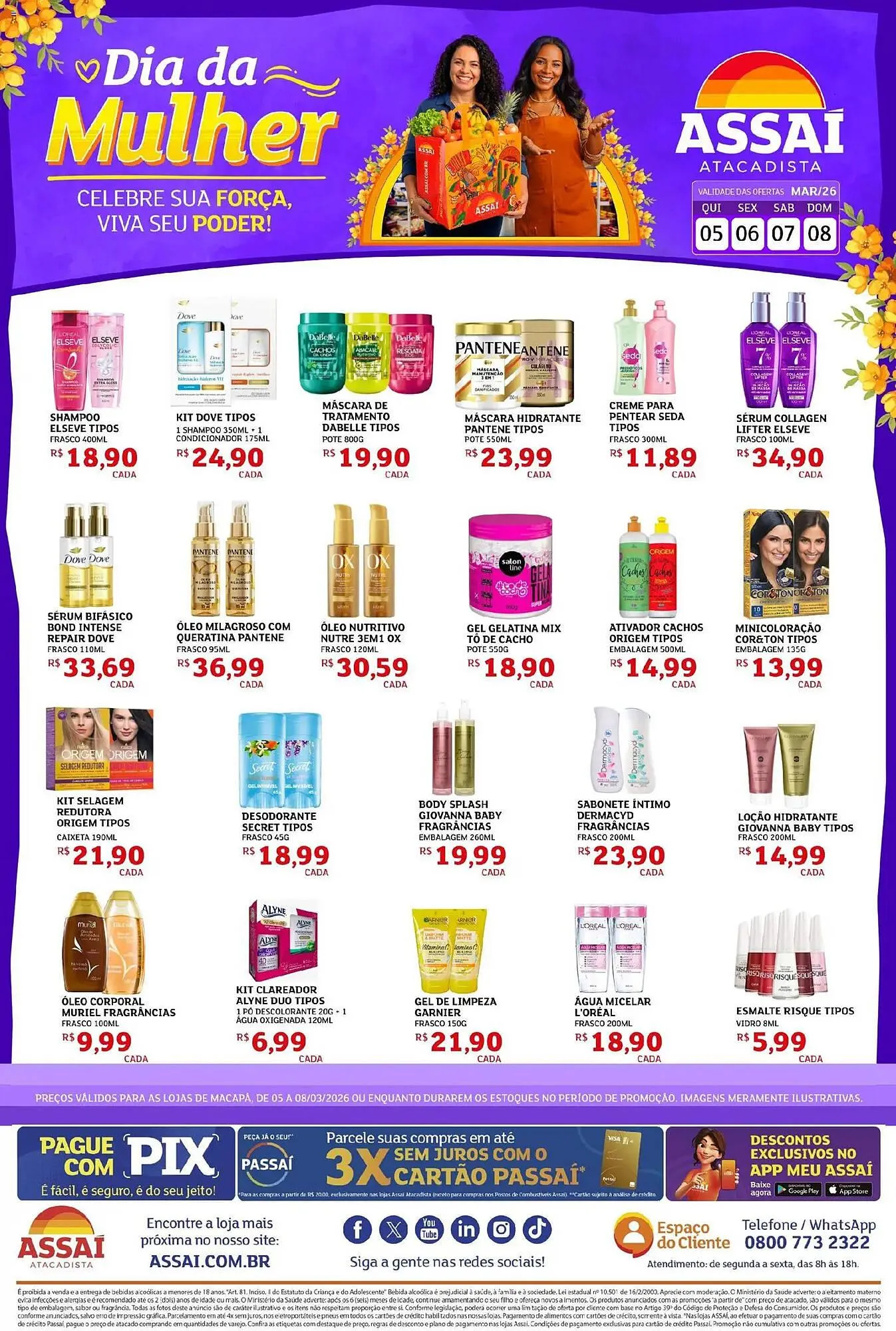 Encarte de Encarte Assaí Atacadista 5 de março até 8 de março 2026 - Pagina 1