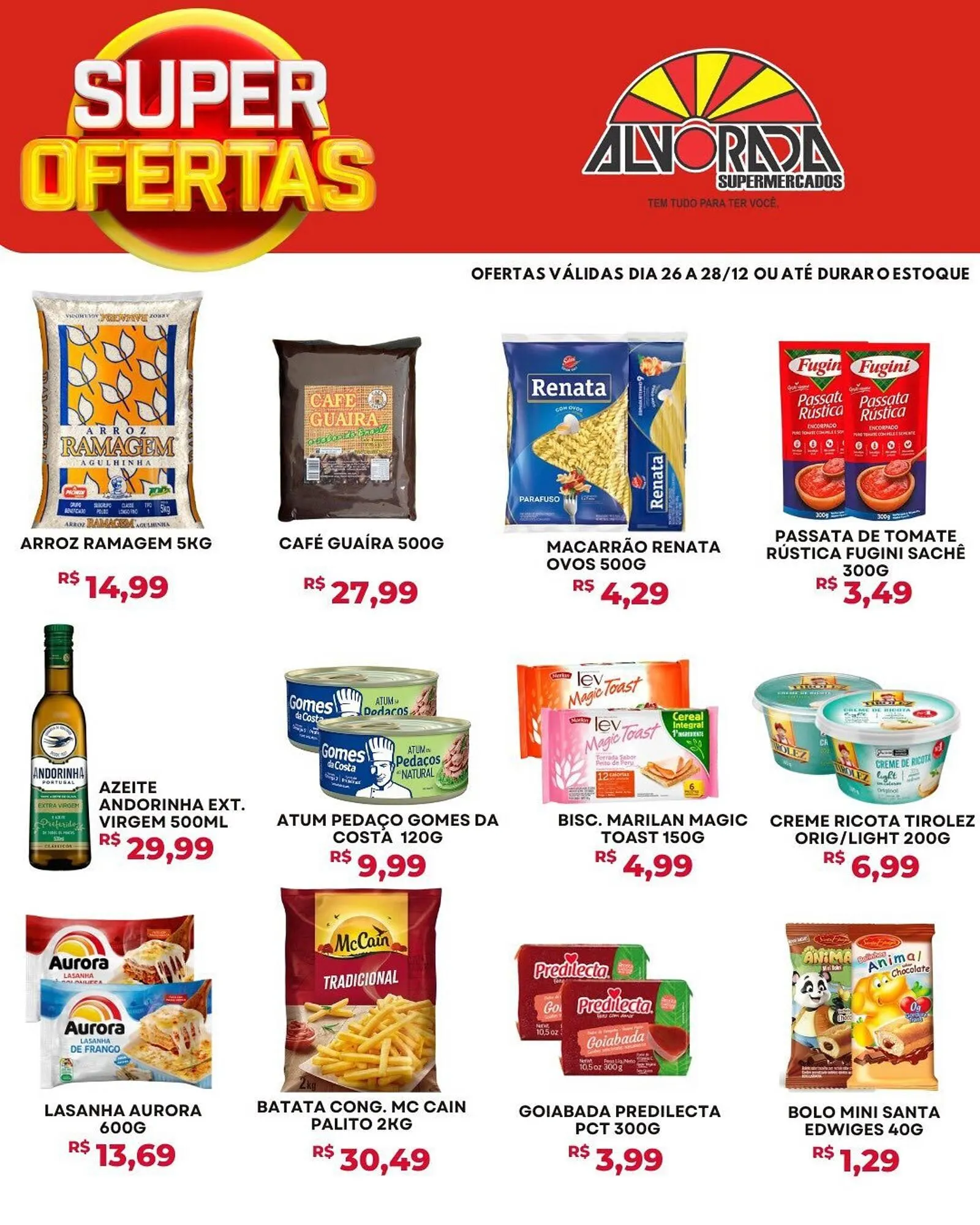 Encarte de Catálogo Alvorada Supermercados 26 de dezembro até 28 de dezembro 2025 - Pagina 1