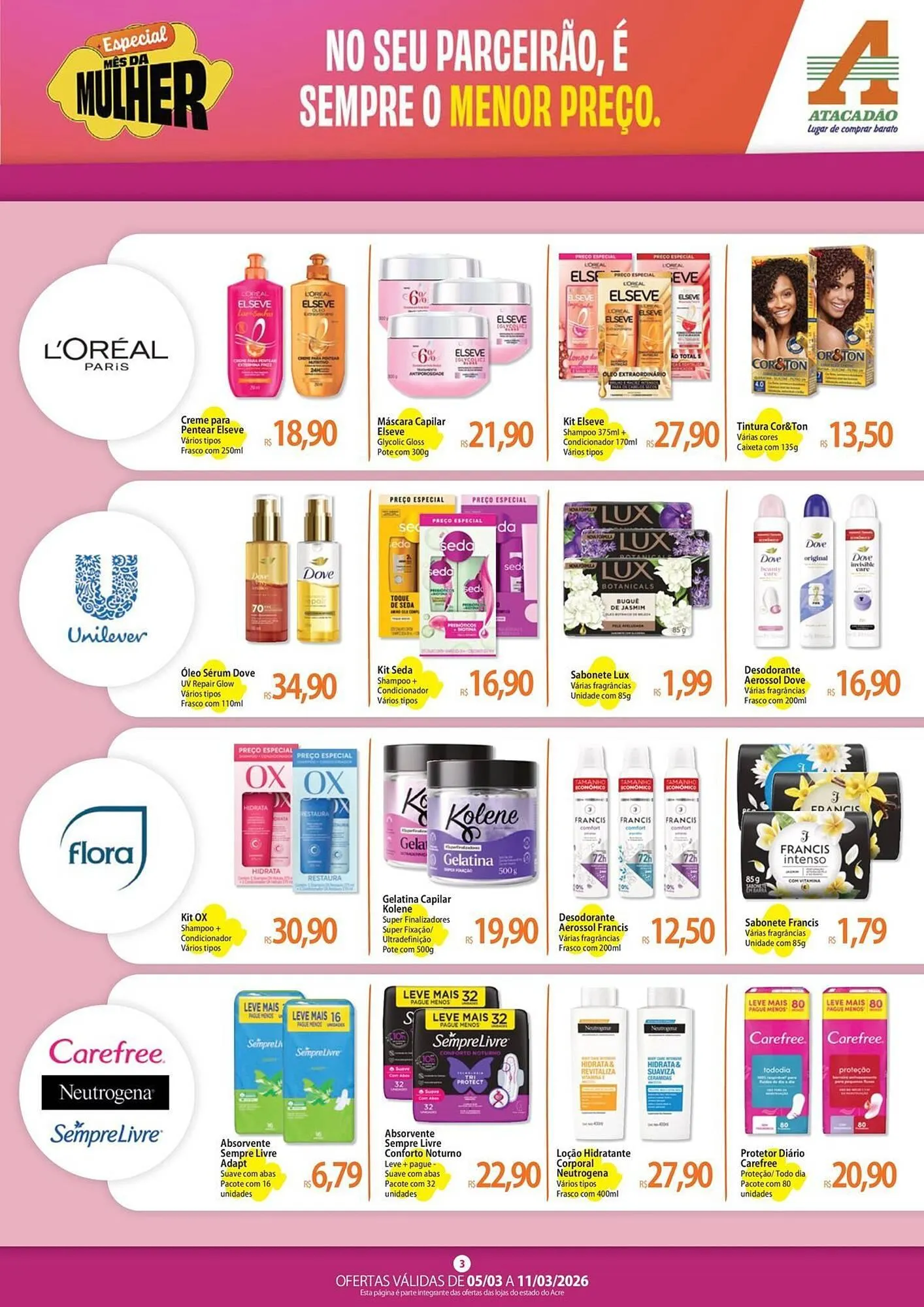 Encarte de Folheto Atacadão 5 de março até 11 de março 2026 - Pagina 3