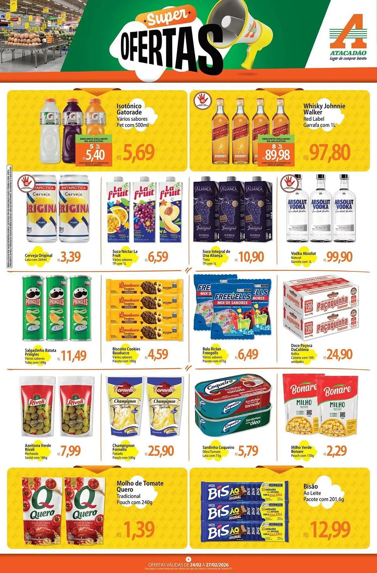Encarte de Folheto Atacadão 24 de fevereiro até 27 de fevereiro 2026 - Pagina 4