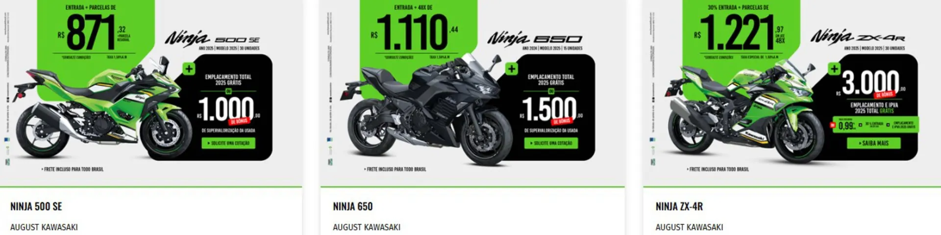 Encarte de Catálogo Kawasaki 20 de agosto até 31 de agosto 2025 - Pagina 4