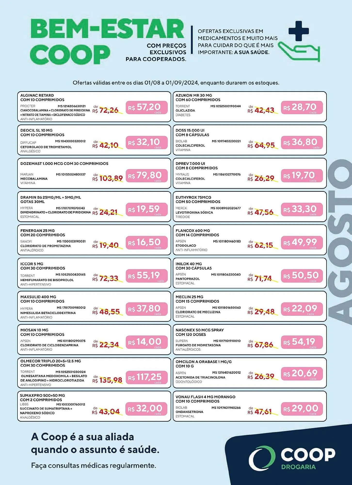 Encarte de Catálogo Drogarias Coop 1 de agosto até 1 de setembro 2024 - Pagina 15