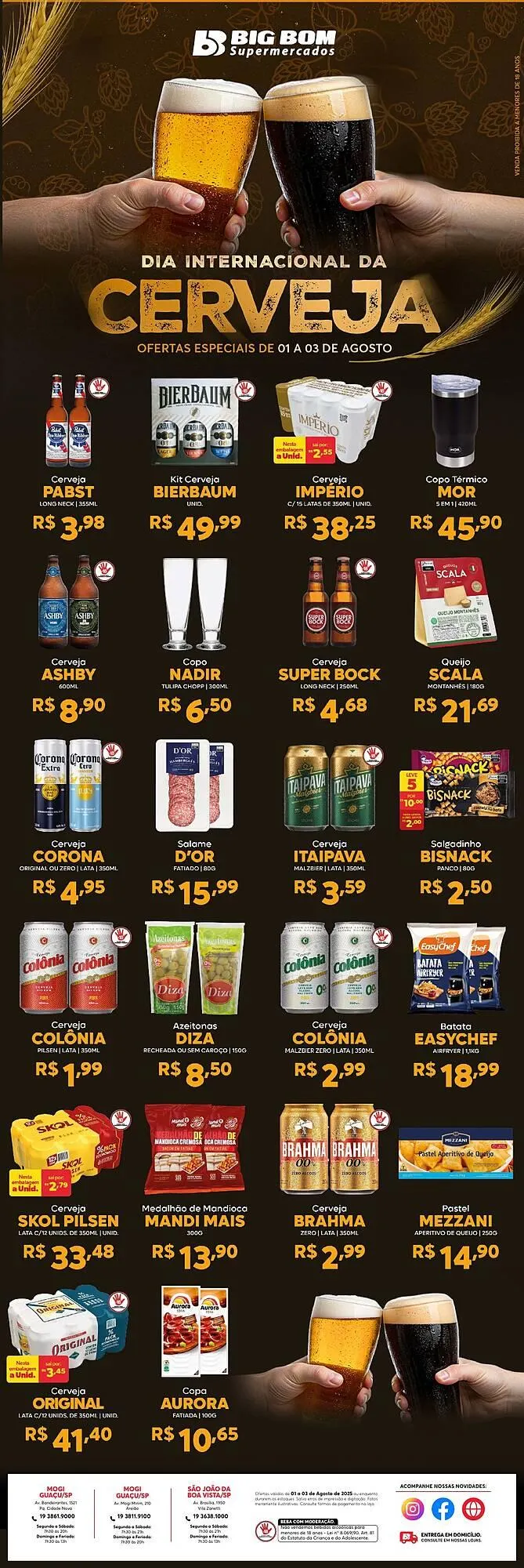 Encarte de Catálogo Big Bom Supermercados 1 de agosto até 3 de agosto 2025 - Pagina 1