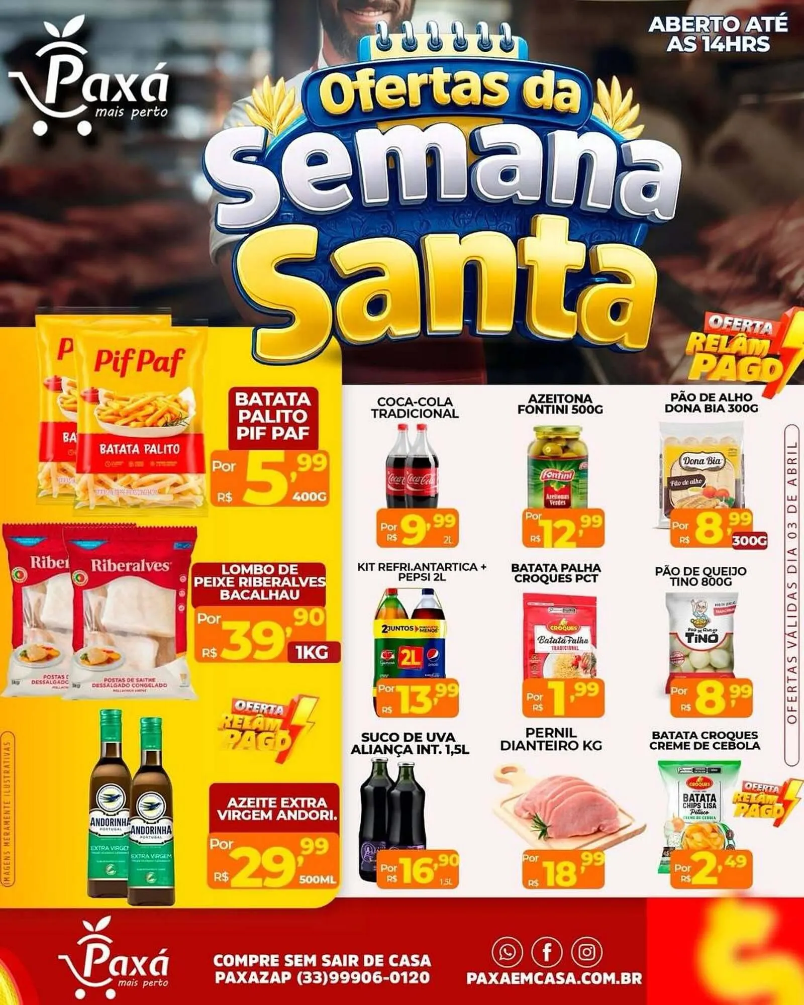 Encarte de Catálogo Paxá Supermercados 3 de abril até 3 de abril 2026 - Pagina 1