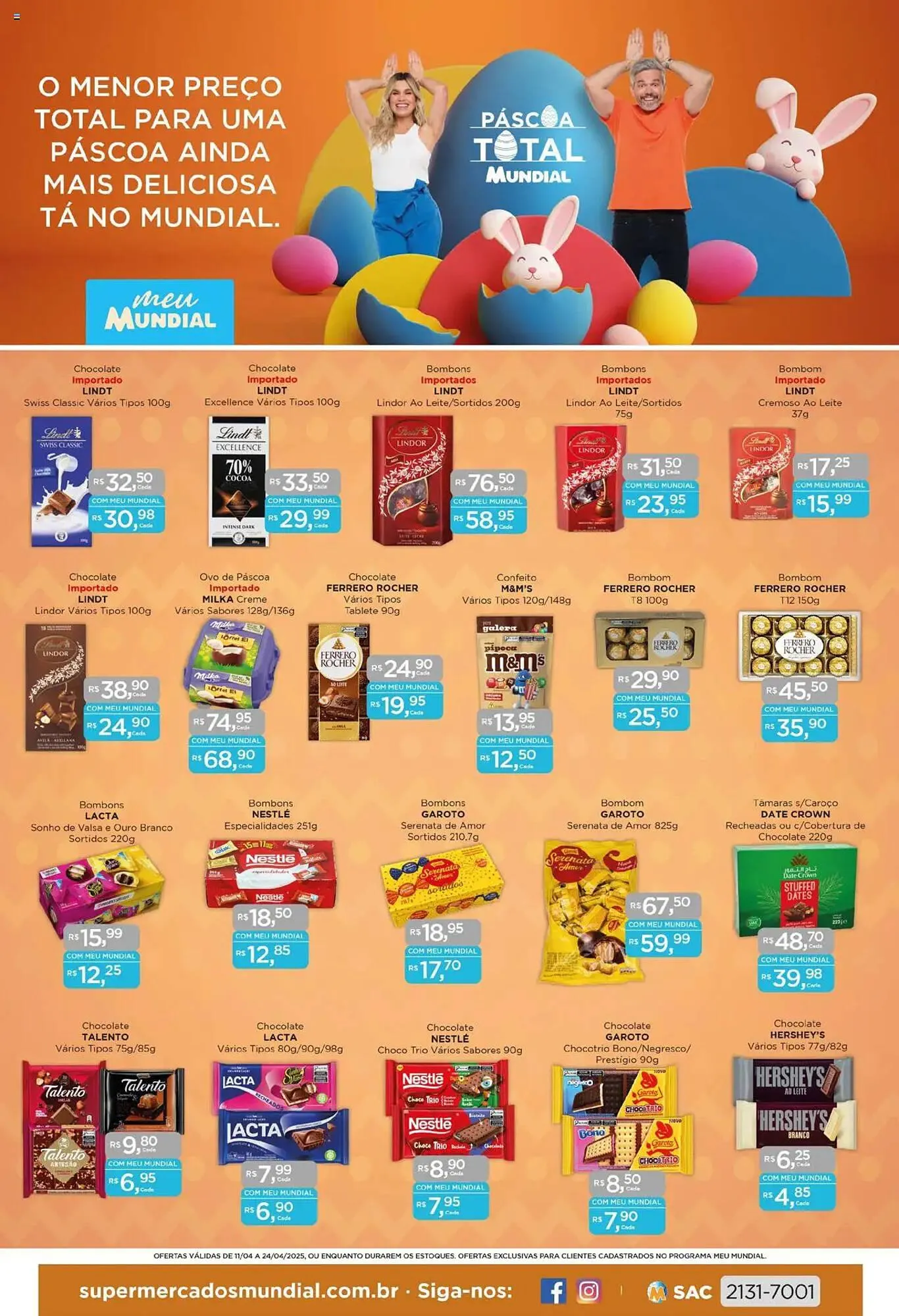 Encarte de Catálogo Supermercados Mundial 11 de abril até 24 de abril 2025 - Pagina 1