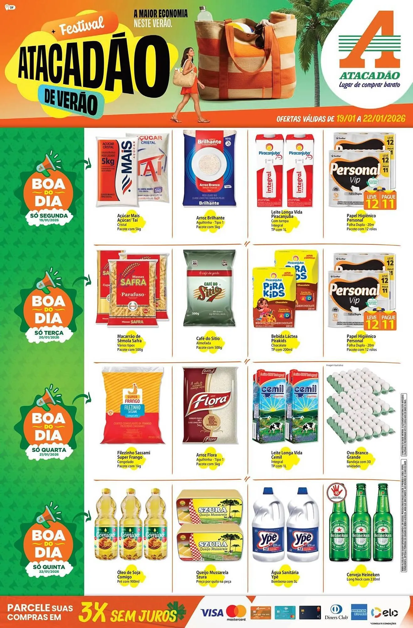 Encarte de Folheto Atacadão 19 de janeiro até 22 de janeiro 2026 - Pagina 1