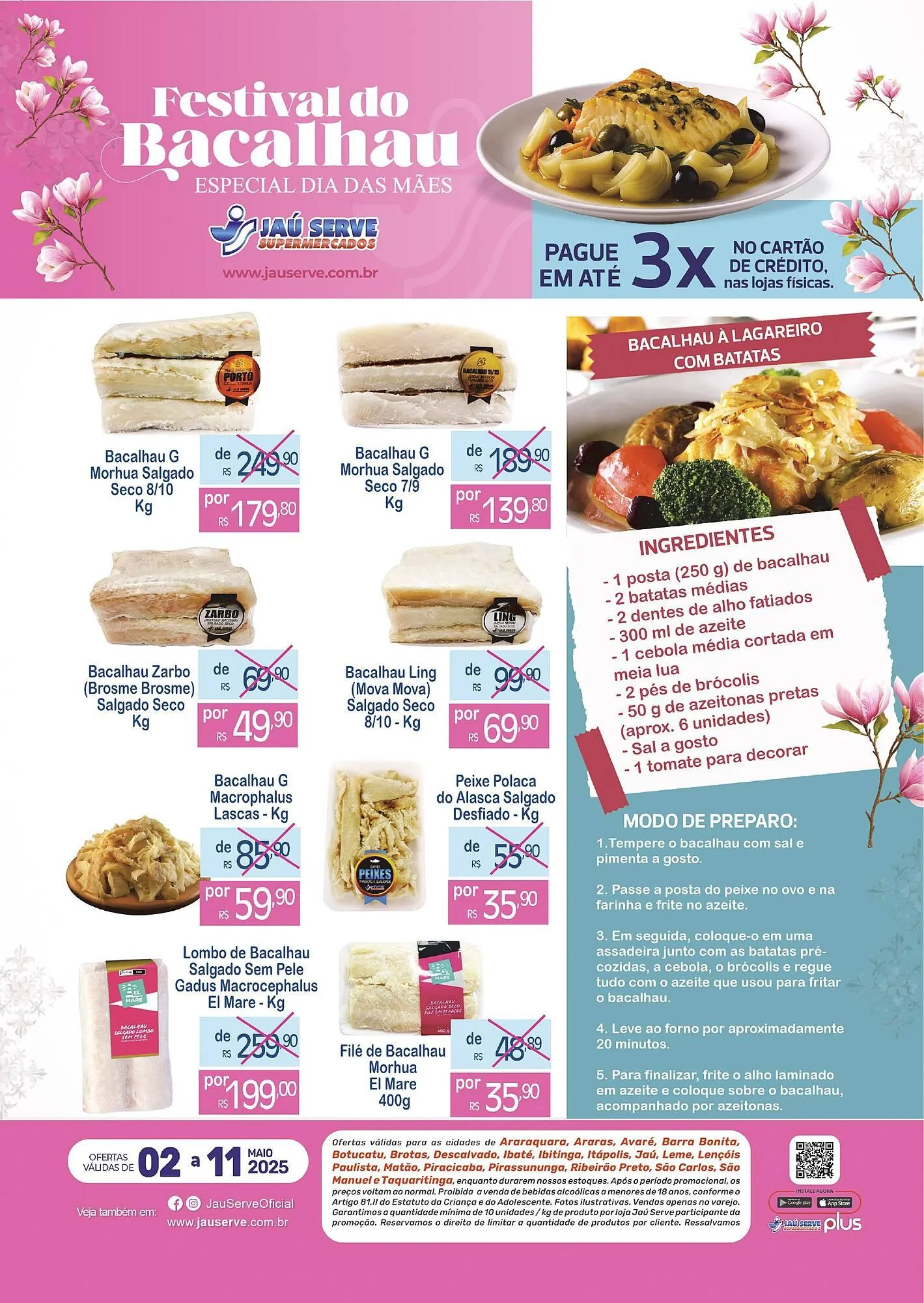Encarte de Catálogo Supermercados Jau Serve 2 de maio até 11 de maio 2025 - Pagina 1