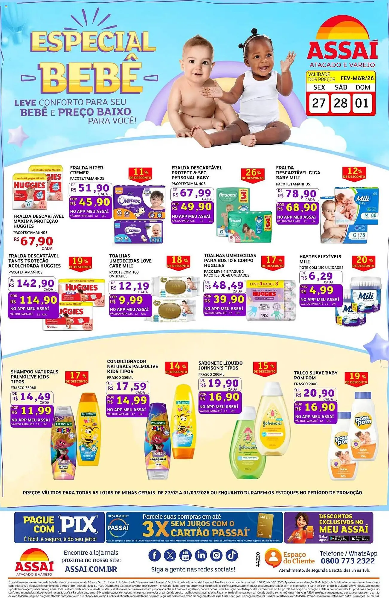 Encarte de Encarte Assaí Atacadista 27 de fevereiro até 1 de março 2026 - Pagina 1