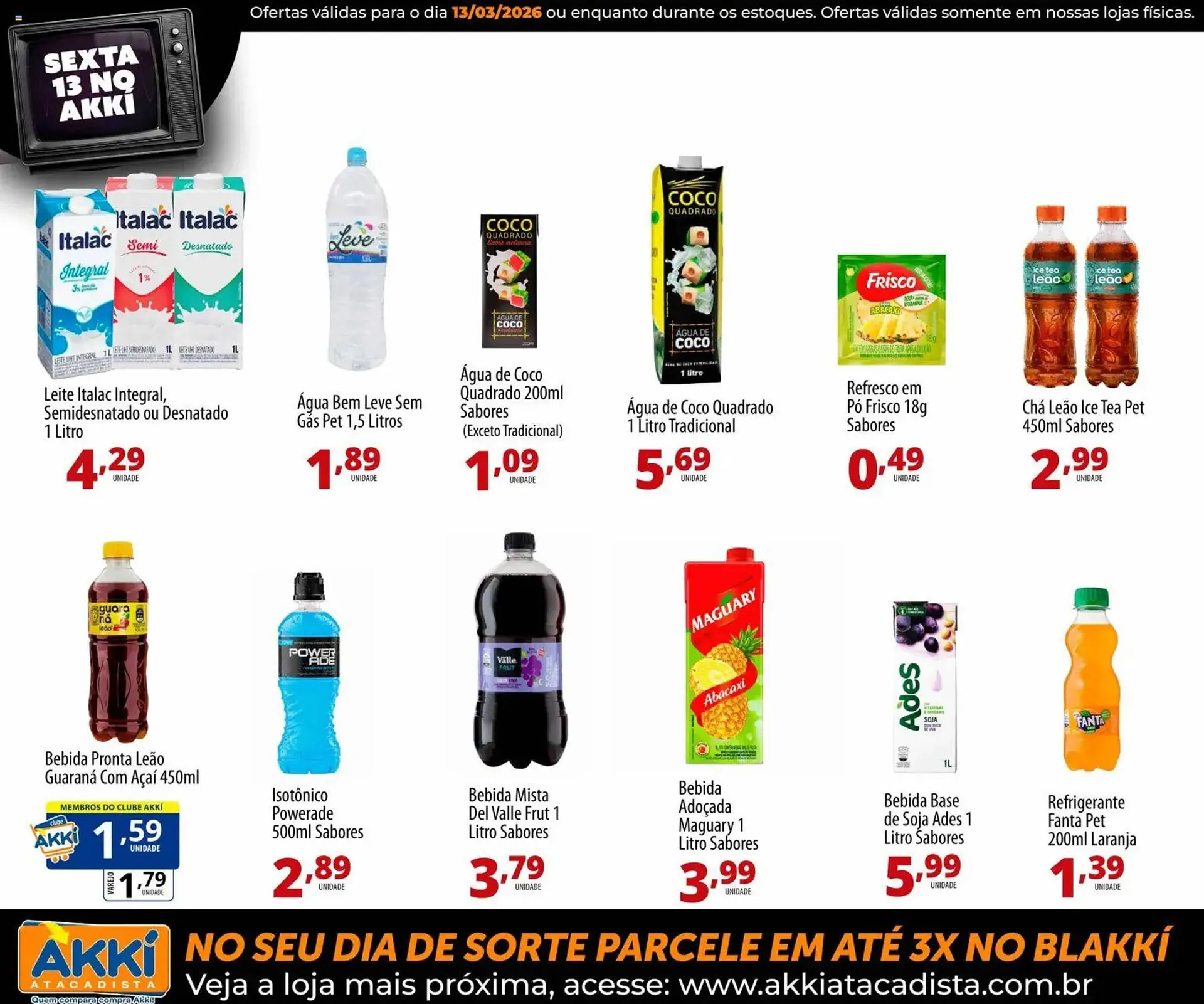 Encarte de Folheto Akki Atacadista 13 de março até 13 de março 2026 - Pagina 9