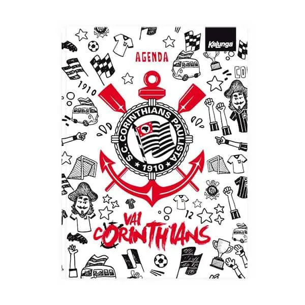 Agenda Permanente Corinthians 114 Folhas Spiral - PT 1 UN