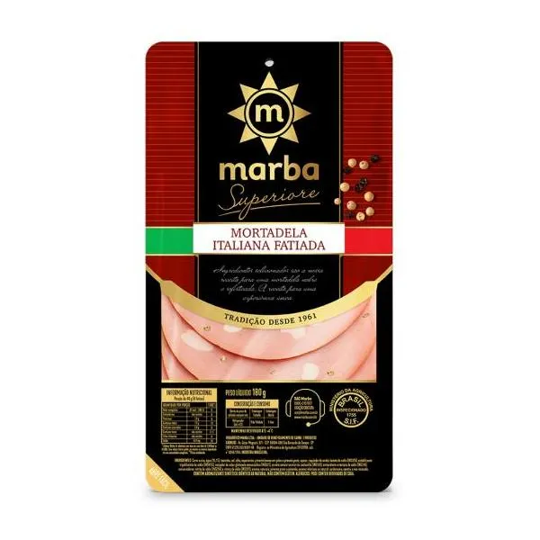 Mortadela Marba Italiana Fatiada 180g
