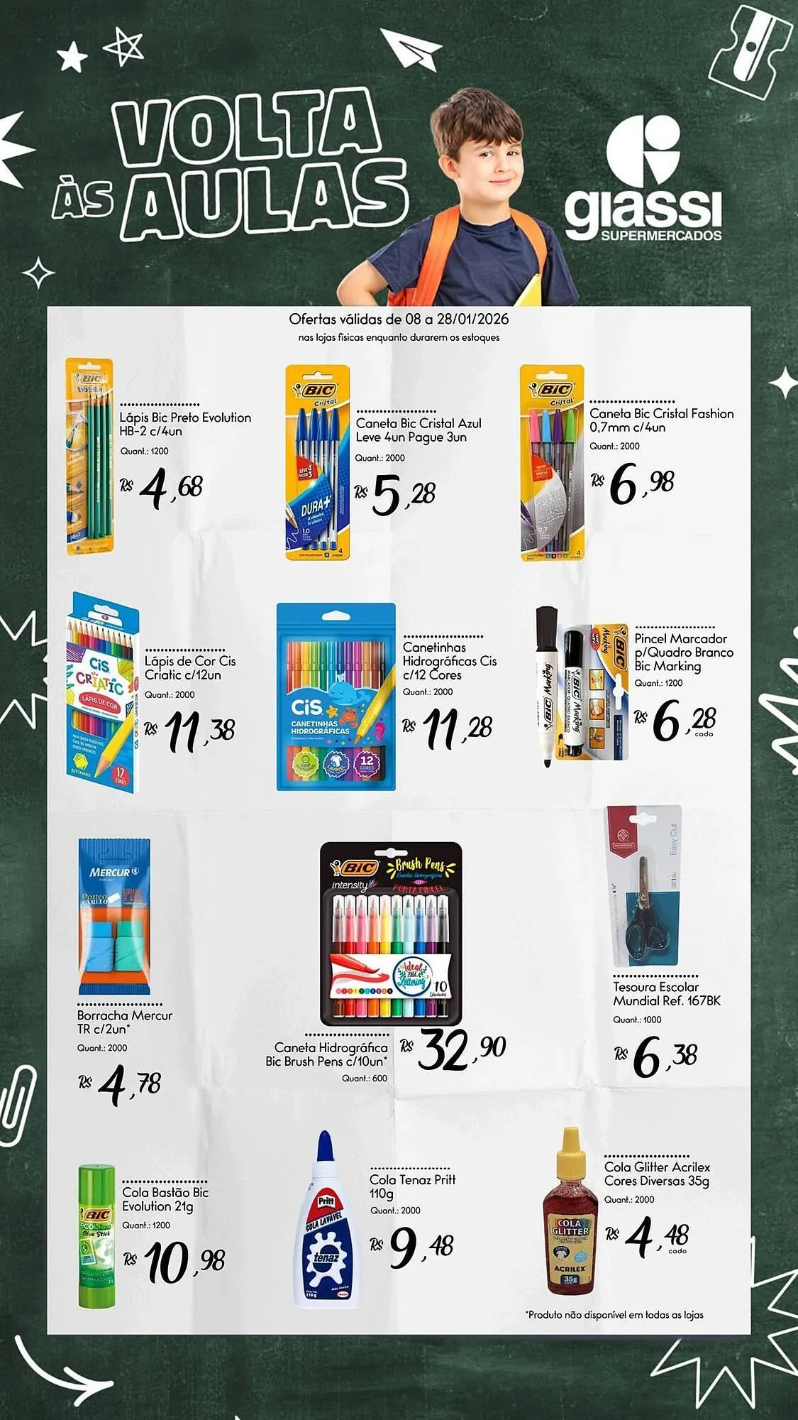Encarte de Encarte Giassi Supermercados 8 de janeiro até 28 de janeiro 2026 - Pagina 1