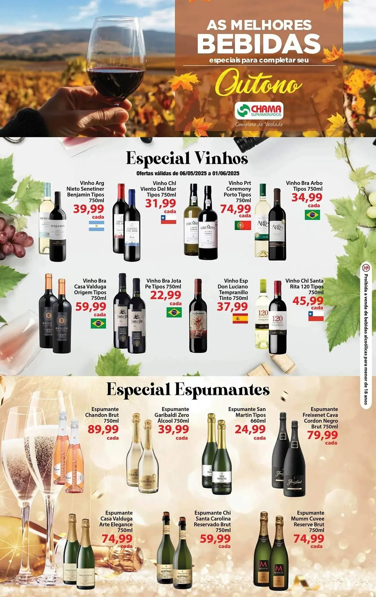 Encarte de Catálogo Chama Supermercados 6 de maio até 1 de junho 2025 - Pagina 1