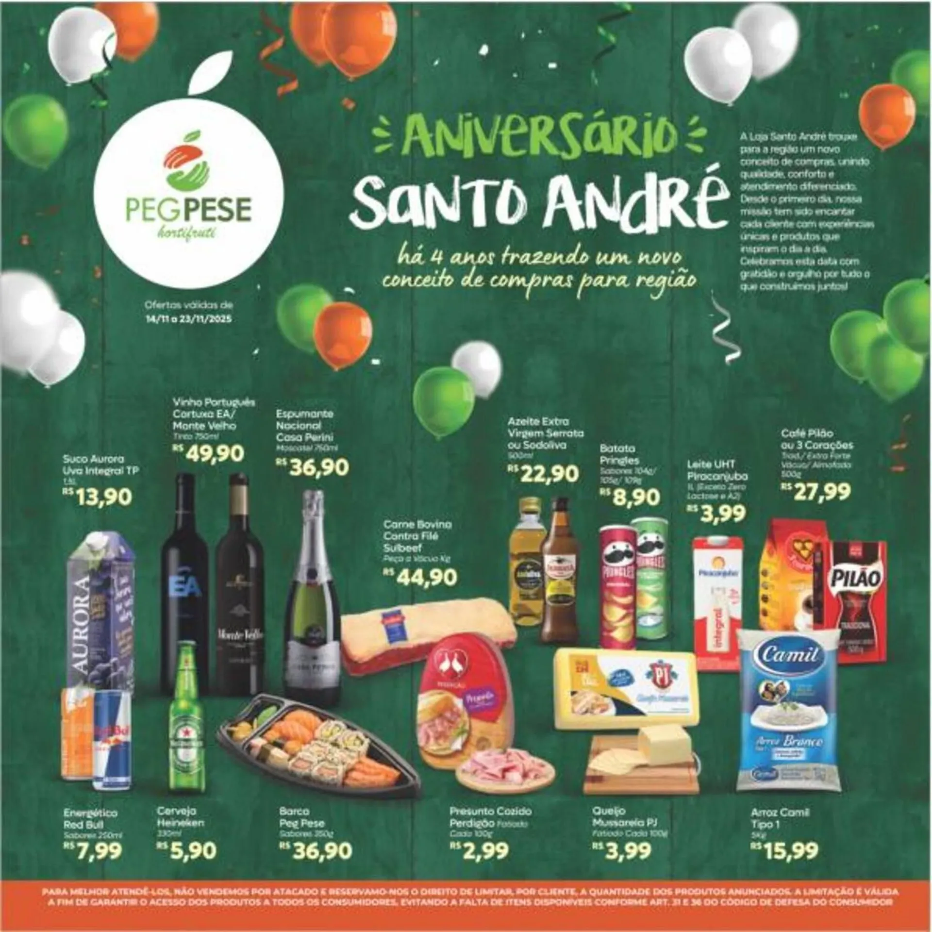 Encarte de Folheto Peg Pese 14 de novembro até 23 de novembro 2025 - Pagina 1