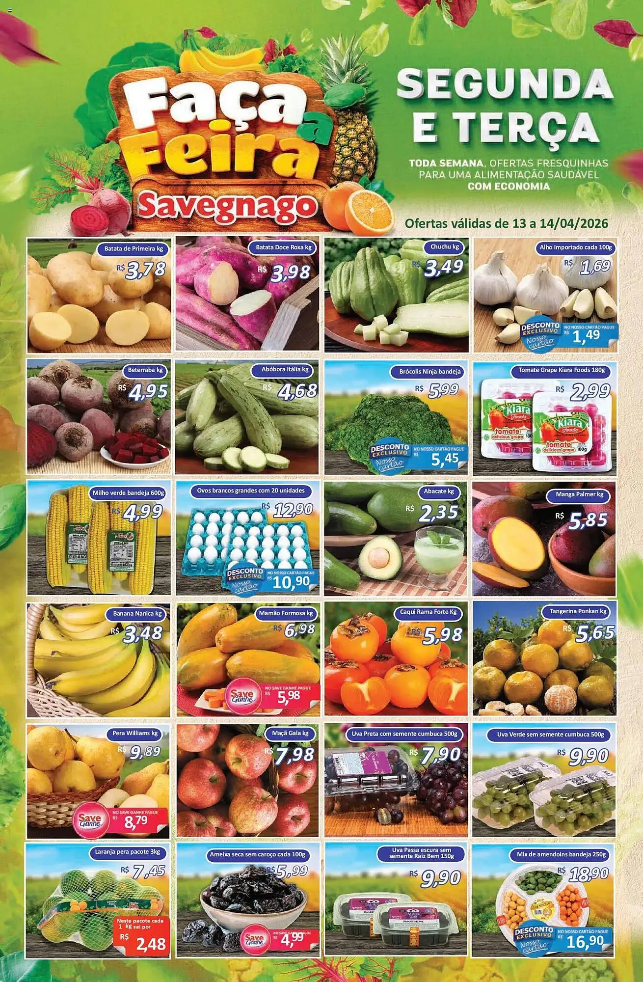 Encarte de Catálogo Supermercados Savegnago 13 de abril até 15 de abril 2026 - Pagina 1