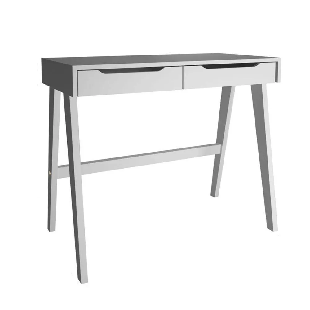 Escrivaninha Com 2 Gavetas 90X45cm Ferbatke - Branco