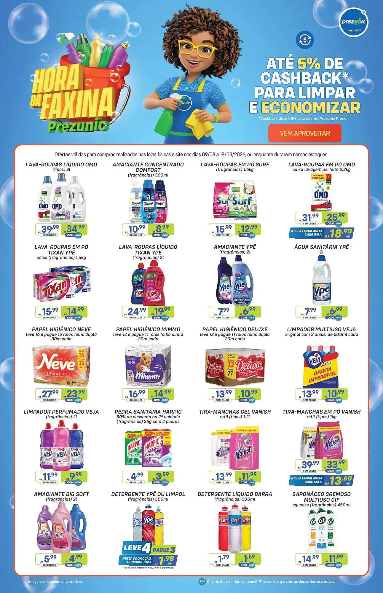 Encarte de Encarte Prezunic 9 de março até 19 de março 2026 - Pagina 1