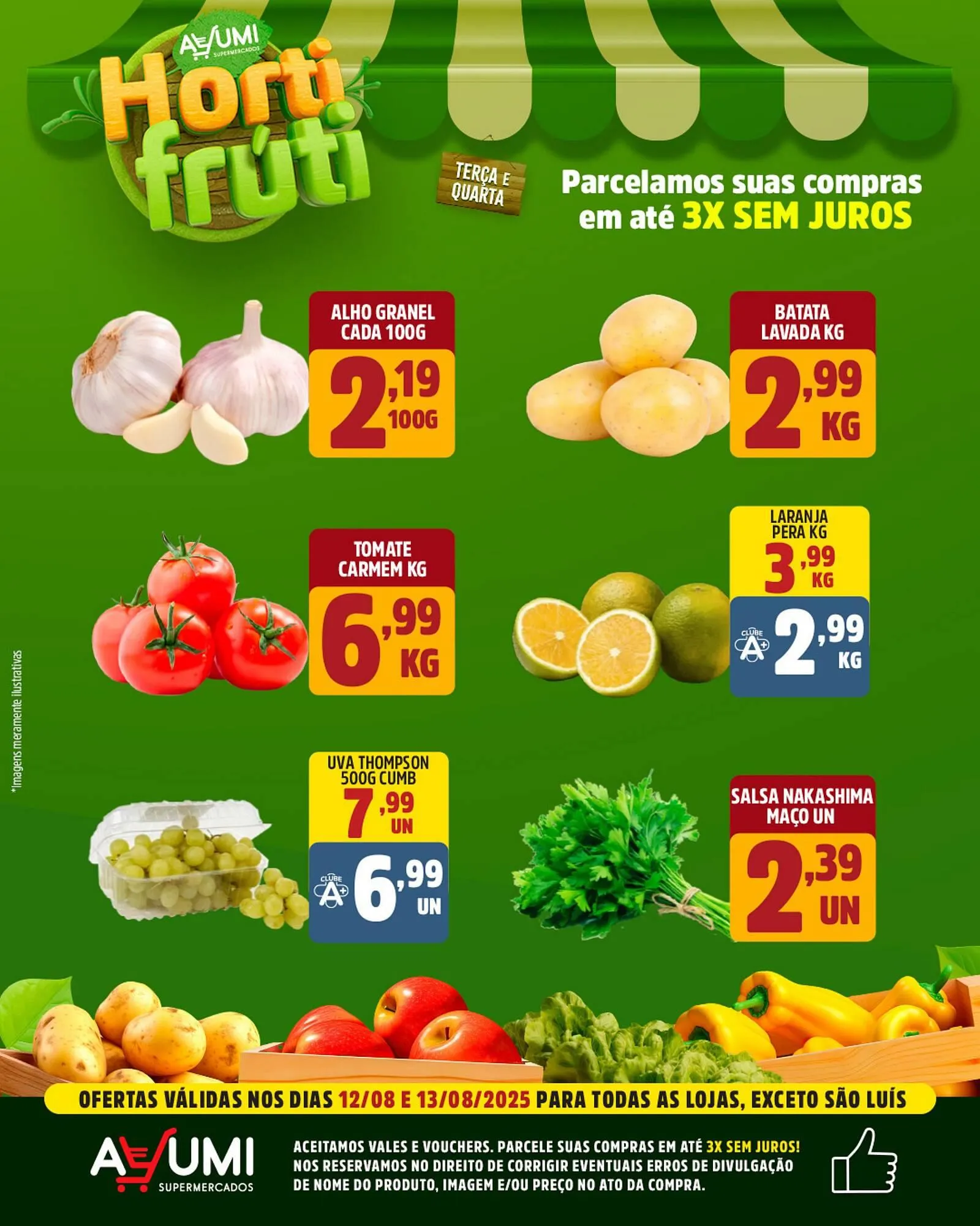 Encarte de Catálogo Ayumi Supermercados 12 de agosto até 13 de agosto 2025 - Pagina 1