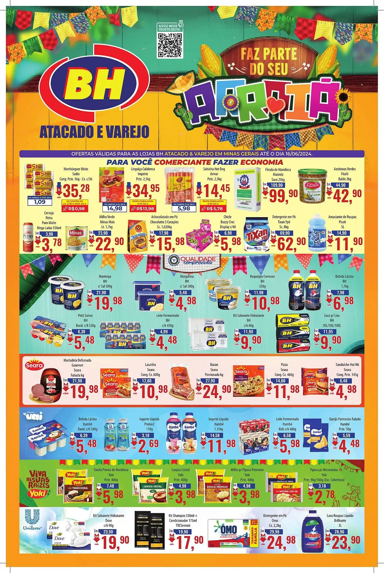 Encarte de Catálogo Supermercados BH 3 de junho até 16 de junho 2024 - Pagina 1