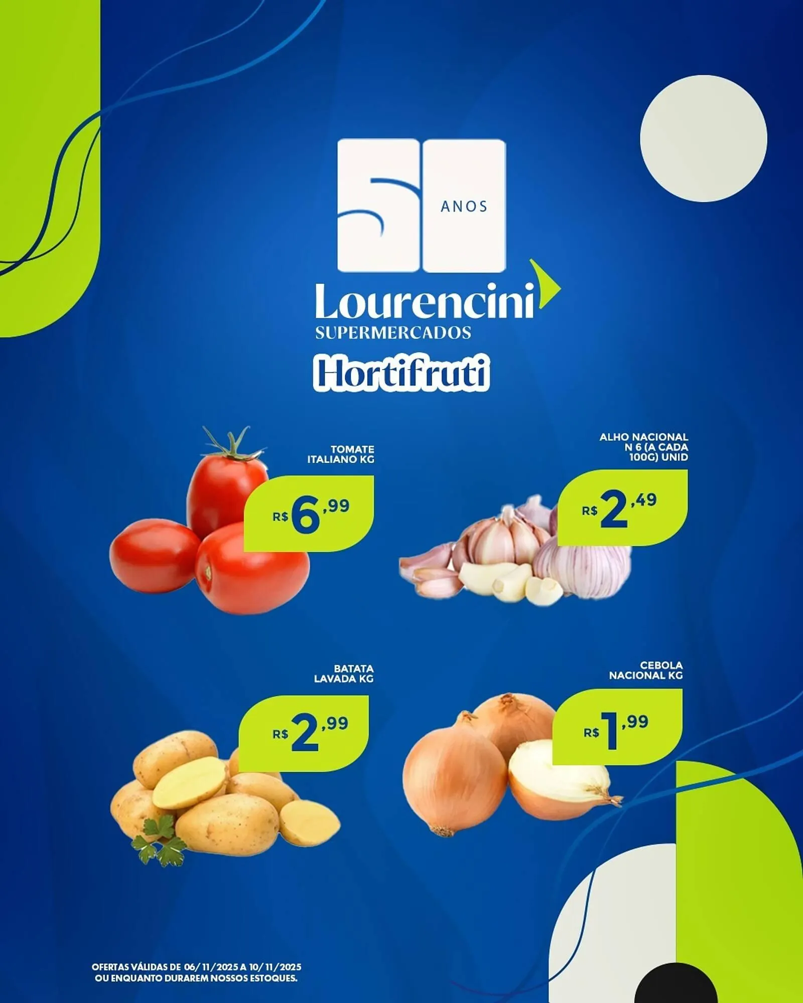 Encarte de Catálogo Lourencini Supermercados 7 de novembro até 10 de novembro 2025 - Pagina 1