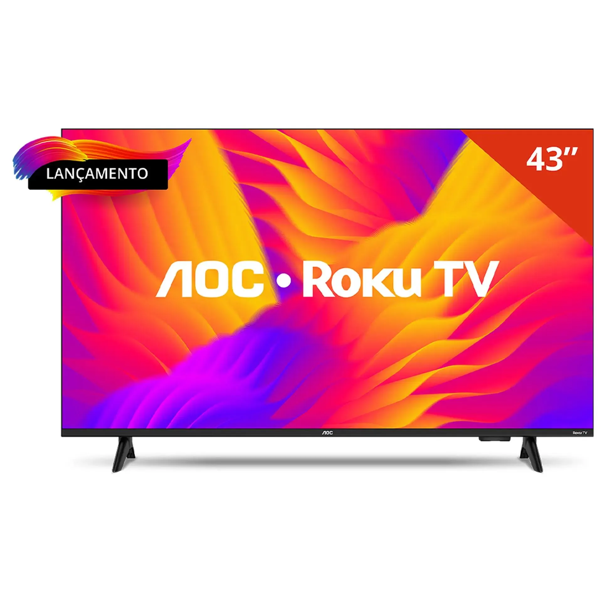 Smart TV AOC LED 43" Full HD Wi-Fi Roku TV Sem bordas 43S5155/78G