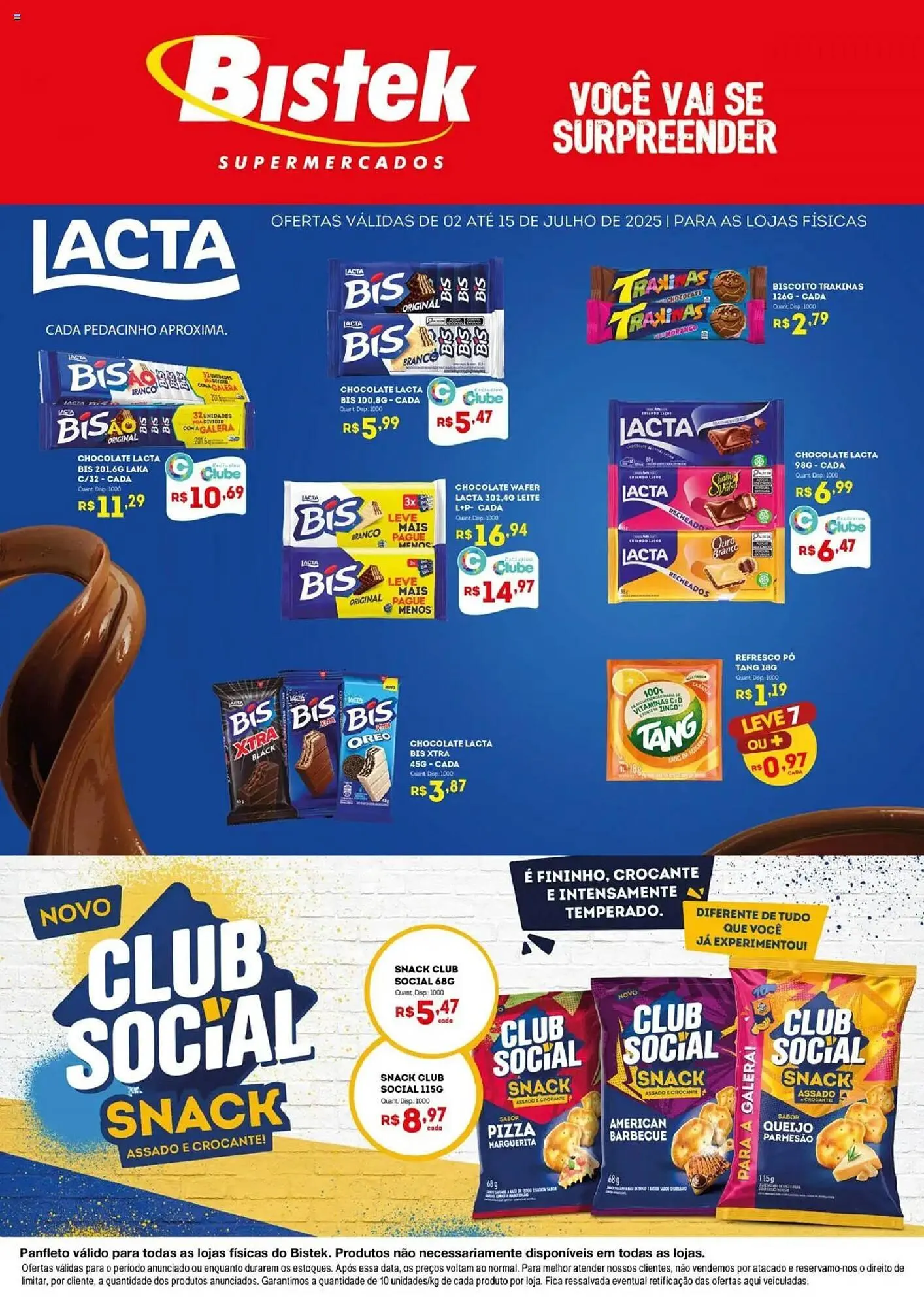 Encarte de Catálogo Bistek Supermercados 2 de julho até 15 de julho 2025 - Pagina 1