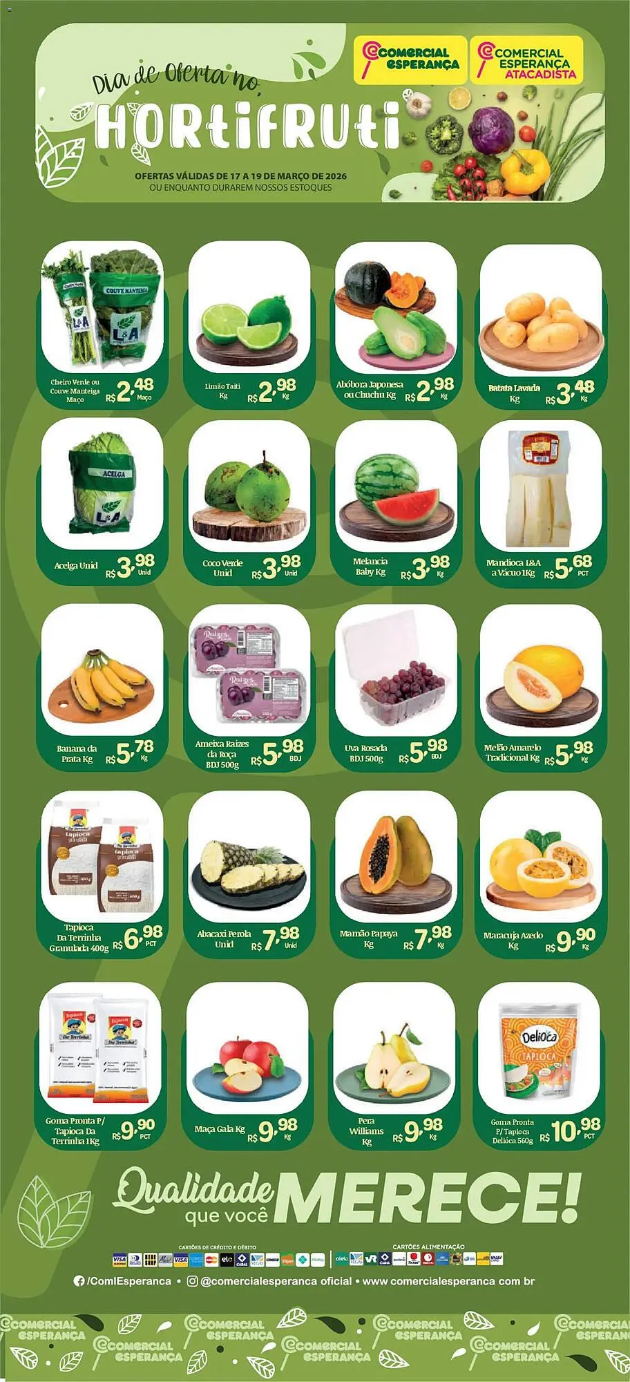 Encarte de Folheto Comercial Esperança 17 de março até 19 de março 2026 - Pagina 1