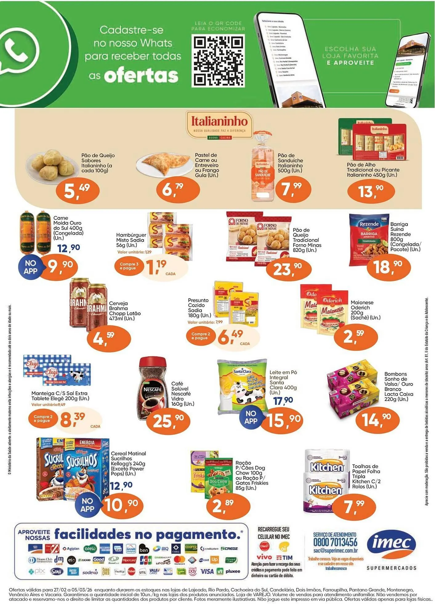 Encarte de Catálogo Imec Supermercados 27 de fevereiro até 5 de março 2026 - Pagina 2