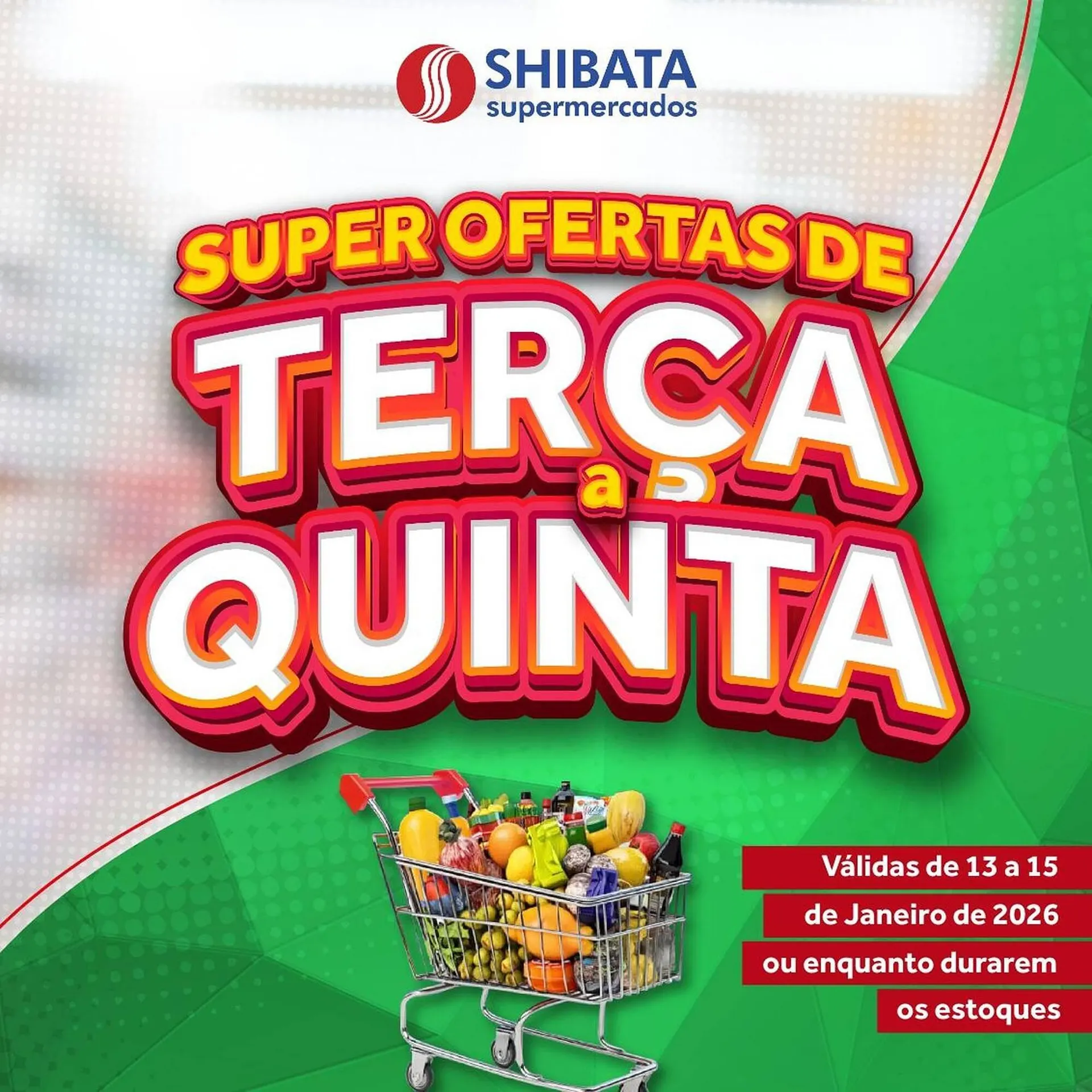 Encarte de Folheto Shibata Supermercados 13 de janeiro até 15 de janeiro 2026 - Pagina 1
