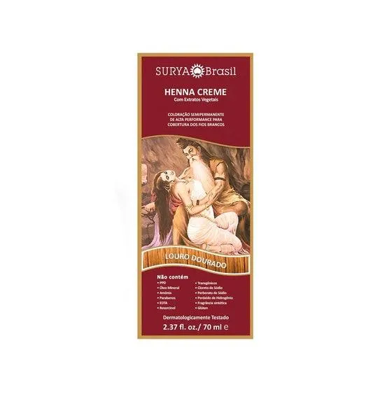 Henna Creme Natural Surya Louro Dourado