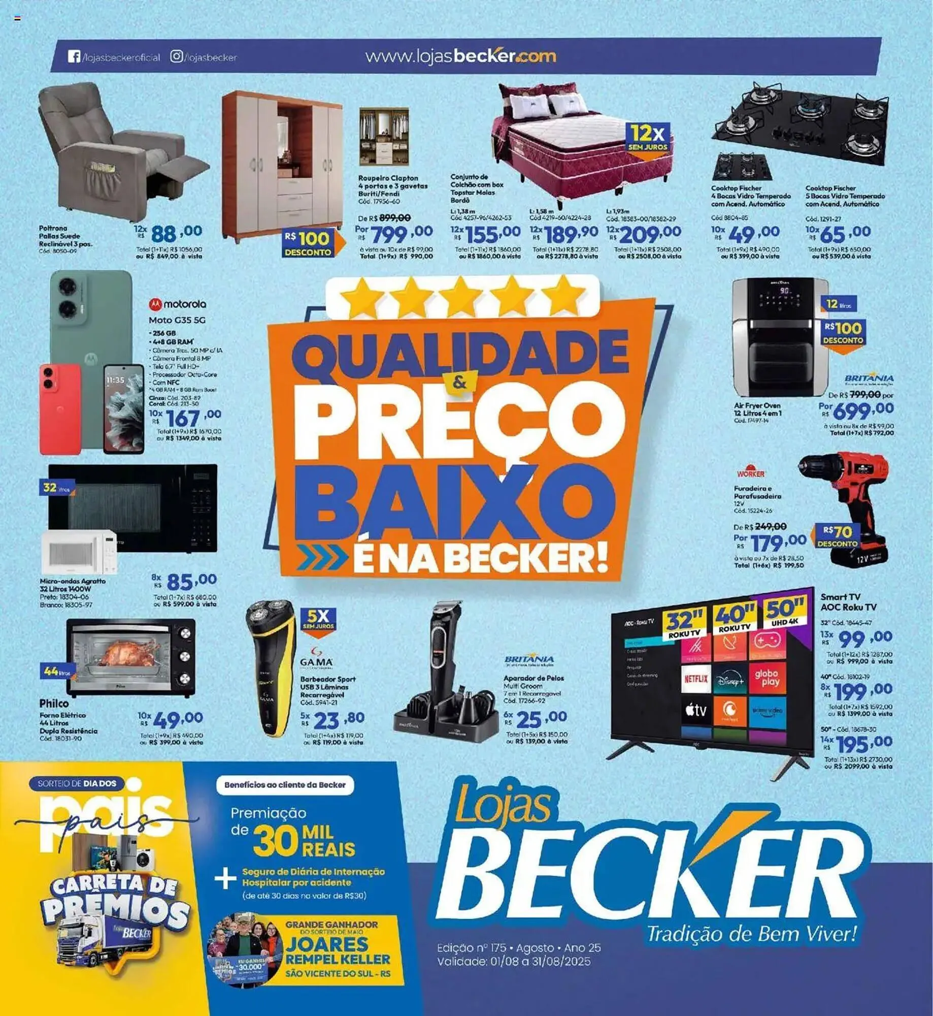Encarte de Catálogo Lojas Becker 1 de agosto até 1 de setembro 2025 - Pagina 1