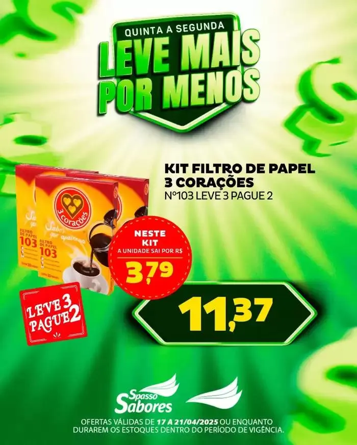 Encarte de Encarte Spasso Sabores 17 de abril até 21 de abril 2025 - Pagina 4