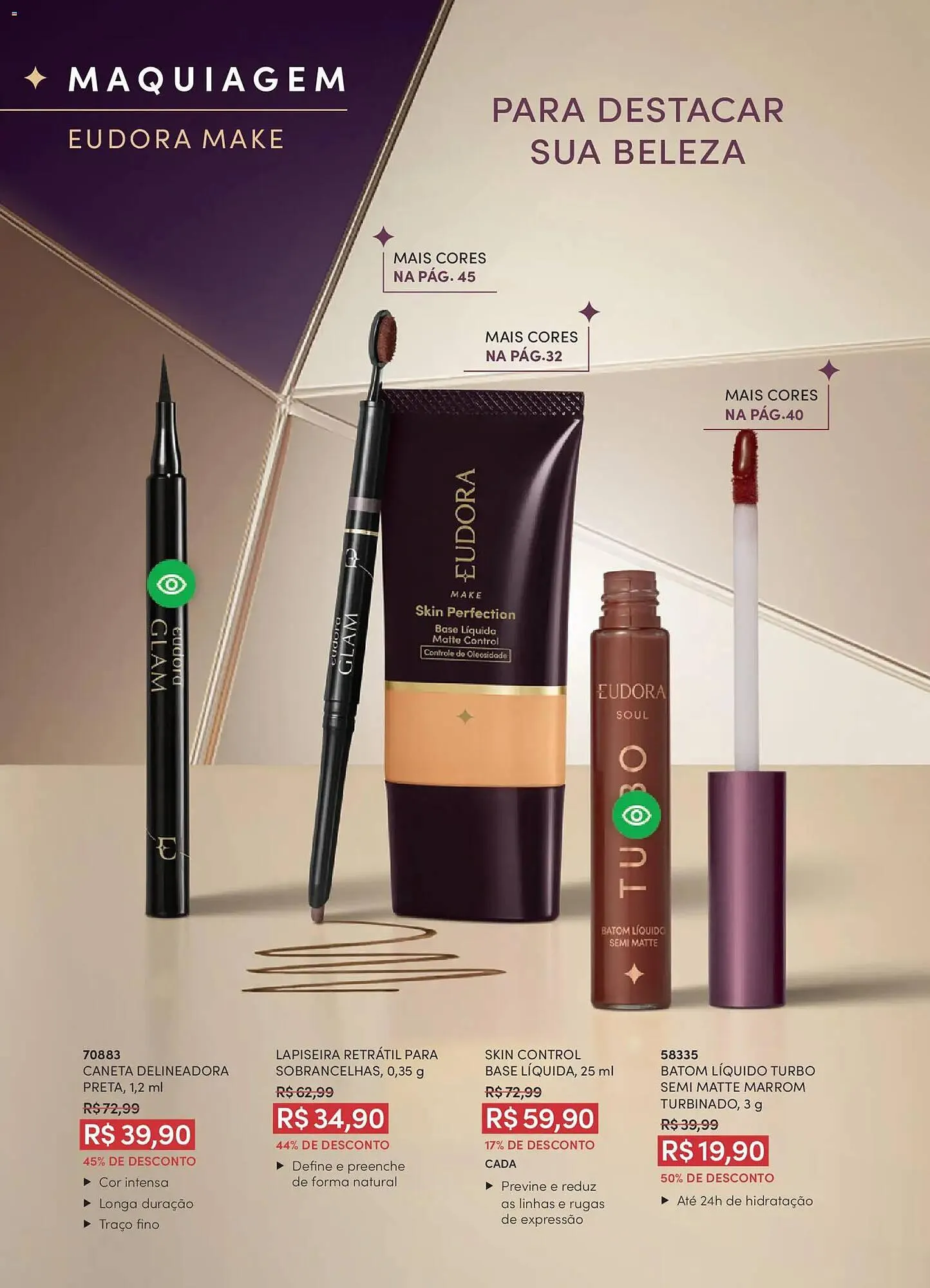 Encarte de Catálogo Eudora 19 de fevereiro até 19 de março 2026 - Pagina 42