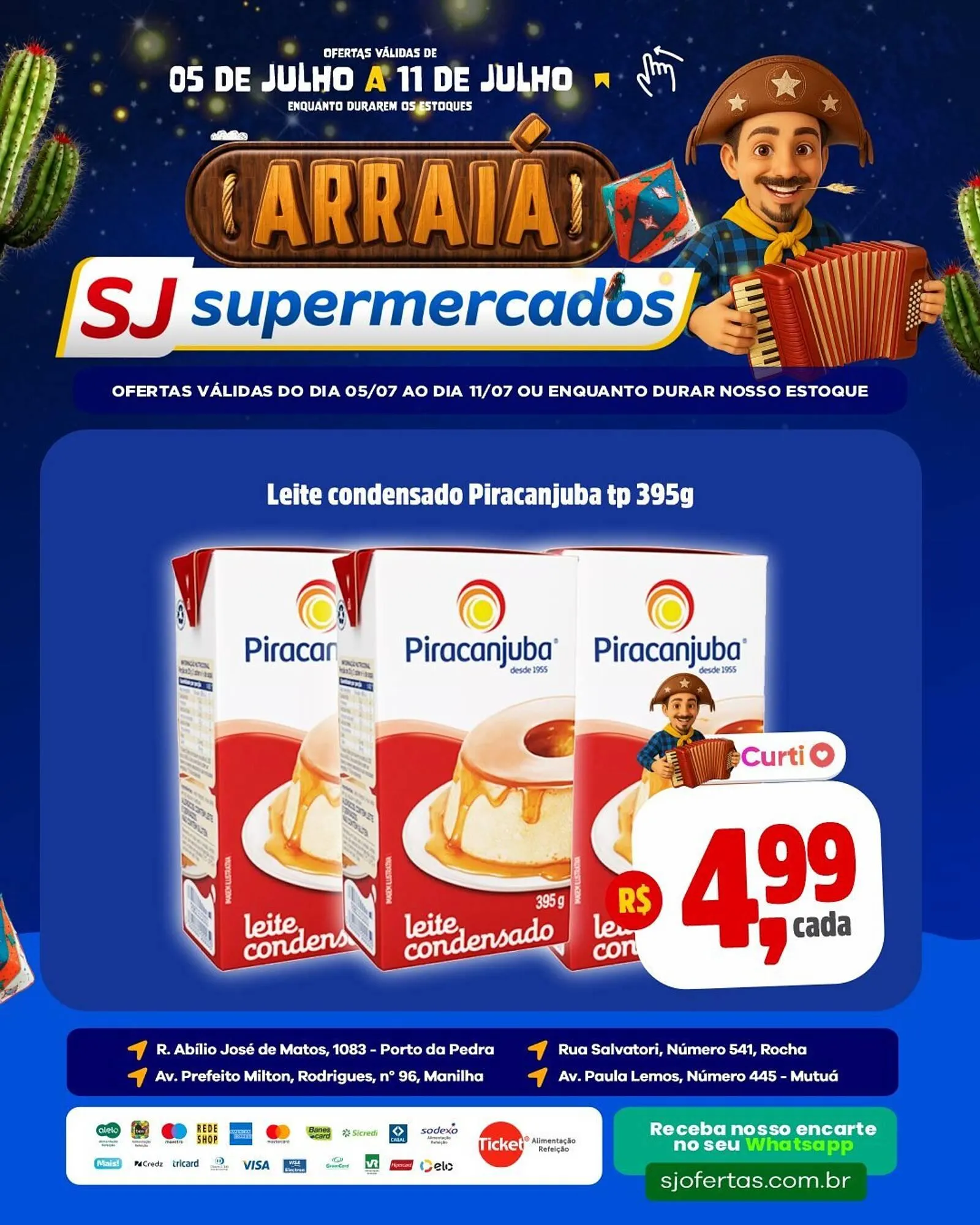 Encarte de Catálogo Sj Supermercados 5 de julho até 11 de julho 2025 - Pagina 3