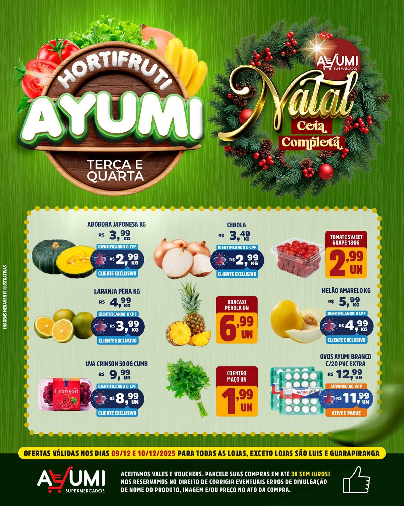 Encarte de Folheto Ayumi Supermercados 9 de dezembro até 10 de dezembro 2025 - Pagina 1