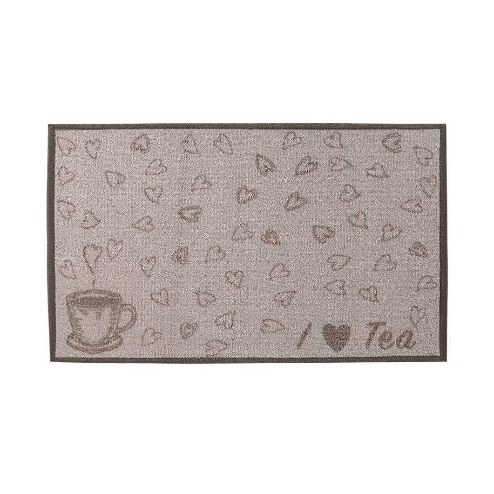 Tapete Para Cozinha 50X70 Cm Napoli Havan Casa - I Love Tea Bege