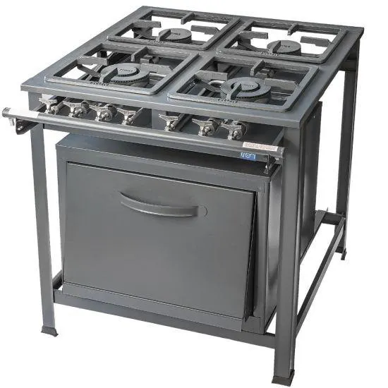 Fogão Industrial Tron 1563 - 4 Bocas com Forno - Grafite