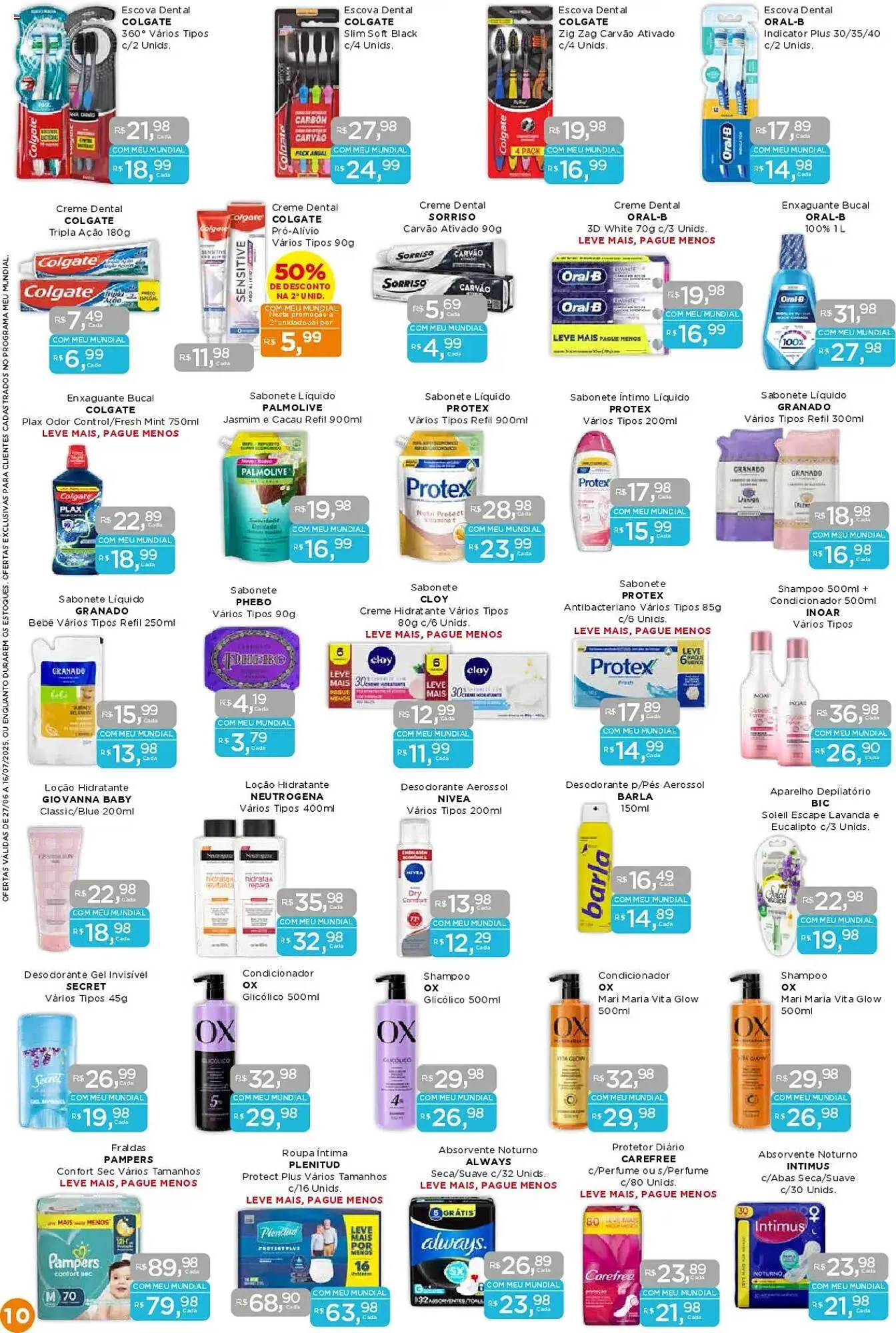 Encarte de Catálogo Supermercados Mundial 27 de junho até 16 de julho 2025 - Pagina 10