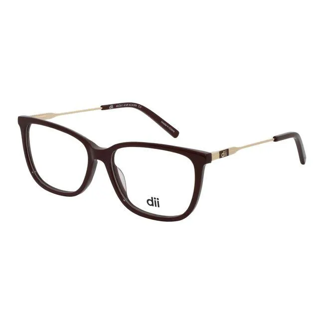 Armação de Óculos de Grau Feminina Dii Collection Quadrado 4169 Cor Cereja
