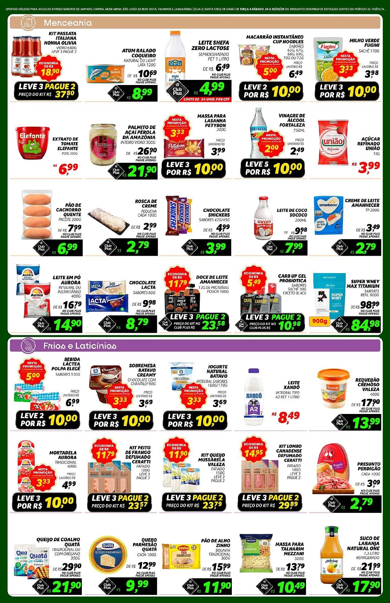 Encarte de Folheto Spasso Sabores 24 de março até 28 de março 2026 - Pagina 3