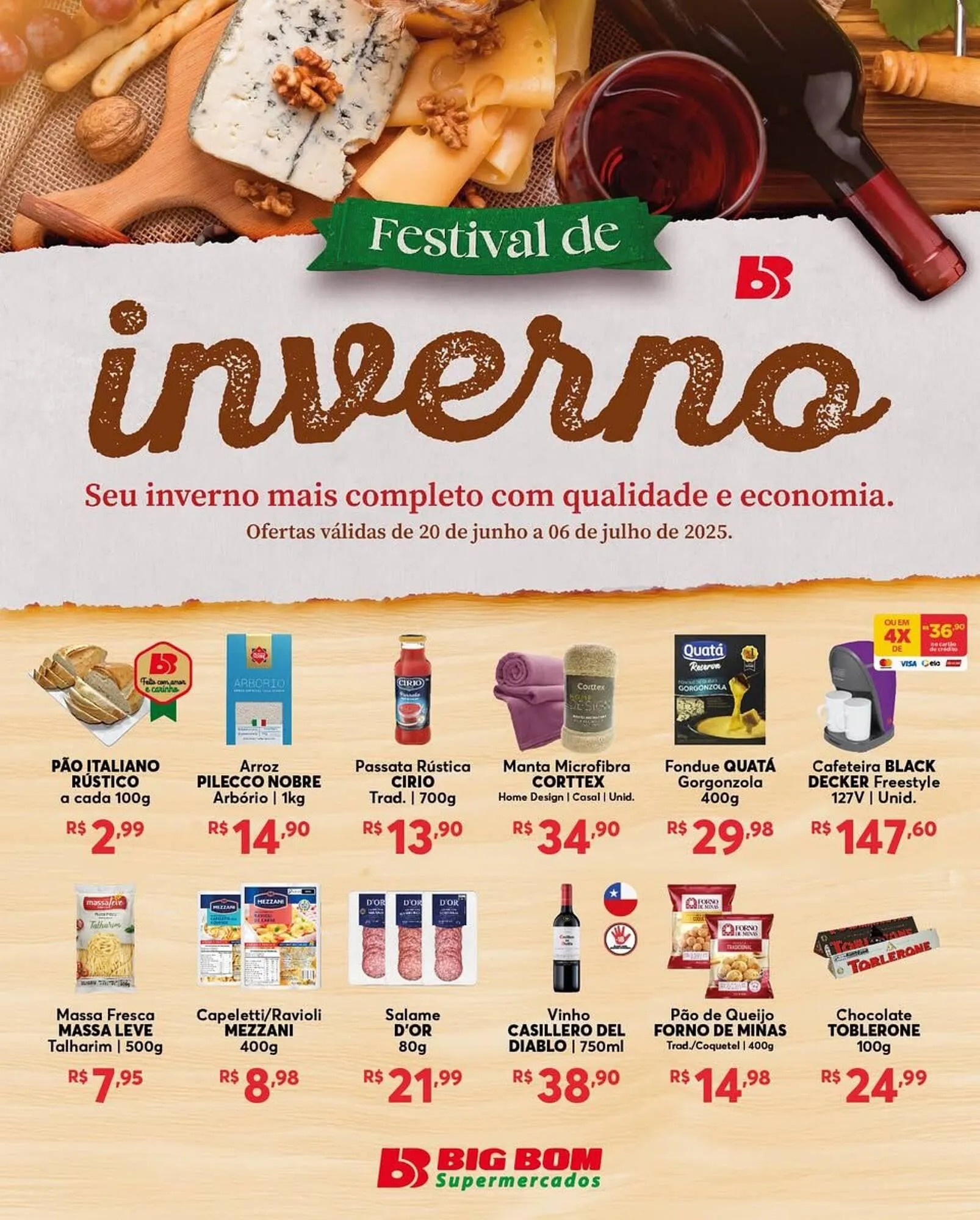 Encarte de Catálogo Big Bom Supermercados 20 de junho até 6 de julho 2025 - Pagina 1