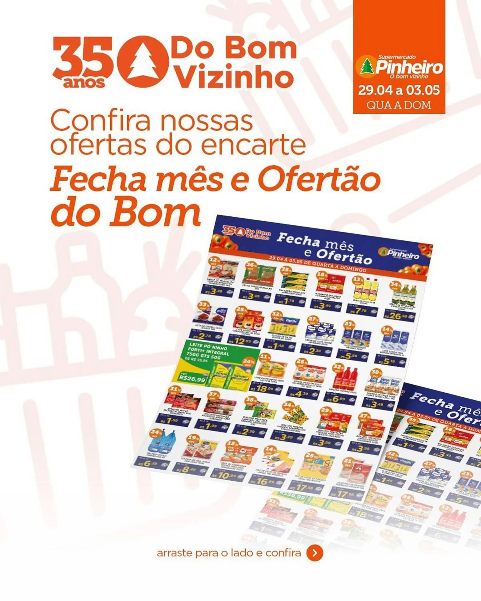 Encarte de Encarte Pinheiro Supermercado 29 de abril até 3 de maio 2026 - Pagina 1