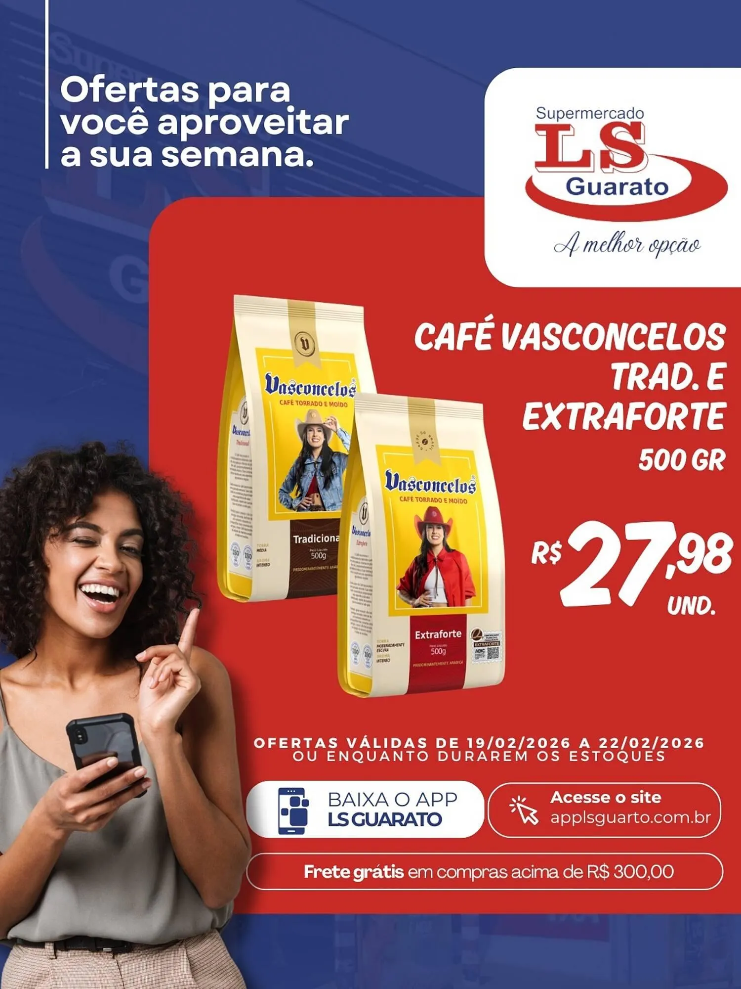 Encarte de Catálogo Supermercado LS Guarato 20 de fevereiro até 22 de fevereiro 2026 - Pagina 1