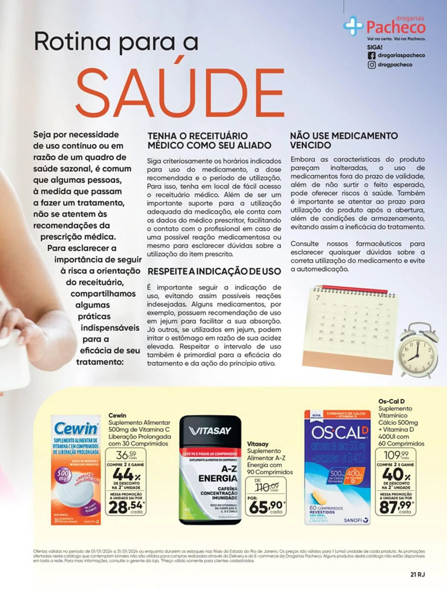 Encarte de Catálogo Drogarias Pacheco 3 de janeiro até 31 de janeiro 2024 - Pagina 21