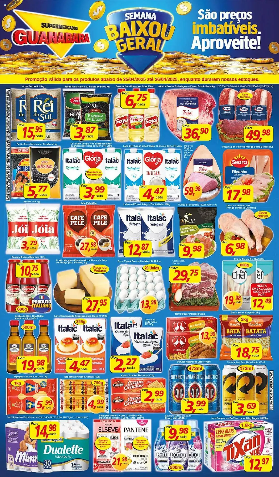 Encarte de Catálogo Supermercados Guanabara 25 de abril até 26 de abril 2025 - Pagina 1