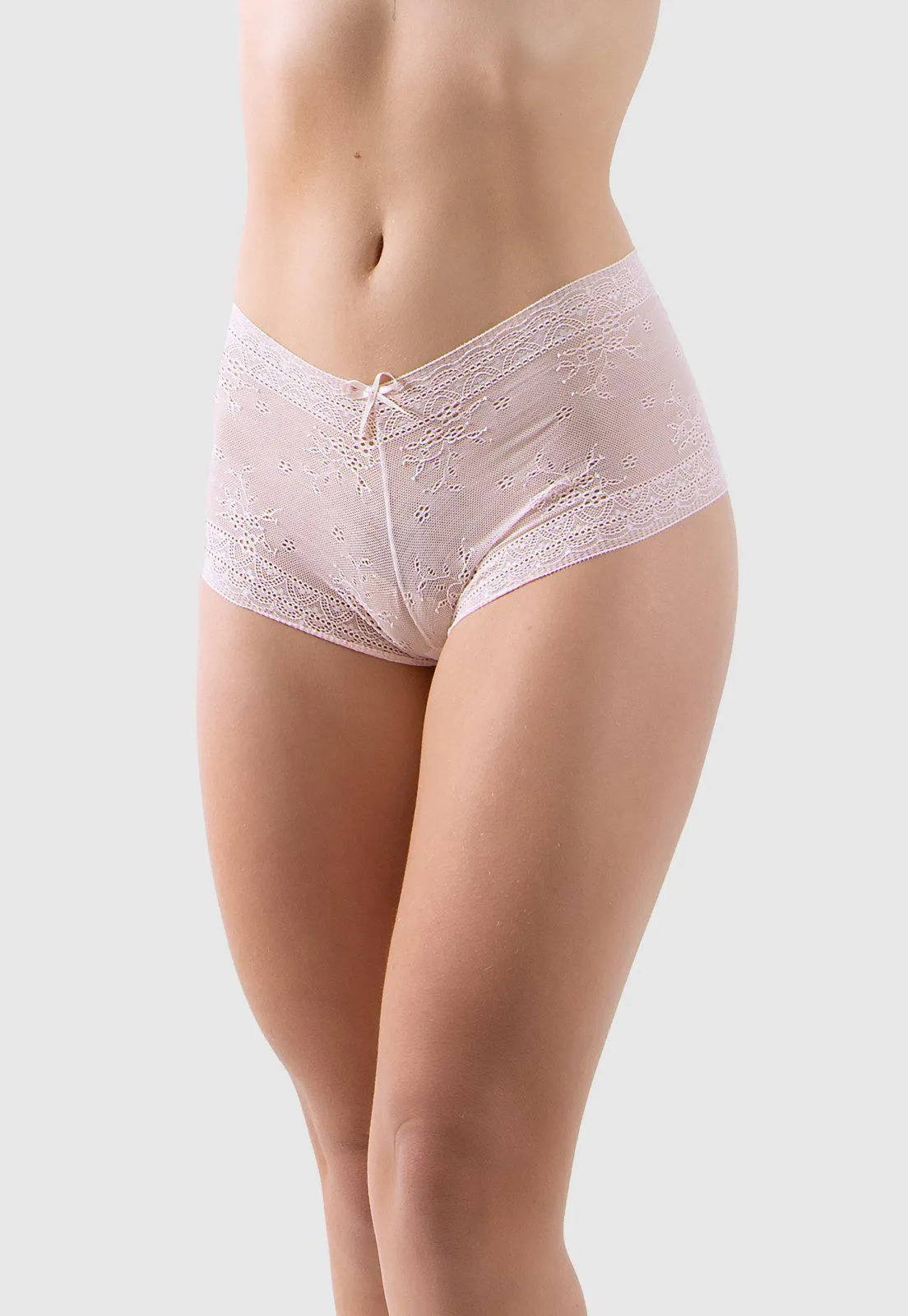 Calcinha Caleçon de Renda Lingerie 4 Estações Sexy Branco