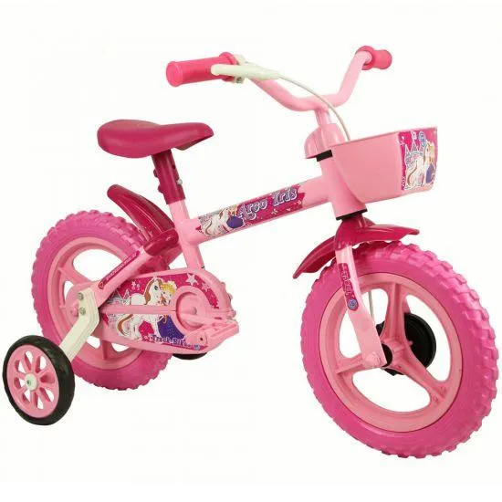 Bicicleta Infantil Track Bikes Nova Arco Íris - Aro 12, Aço Carbono - Rosa