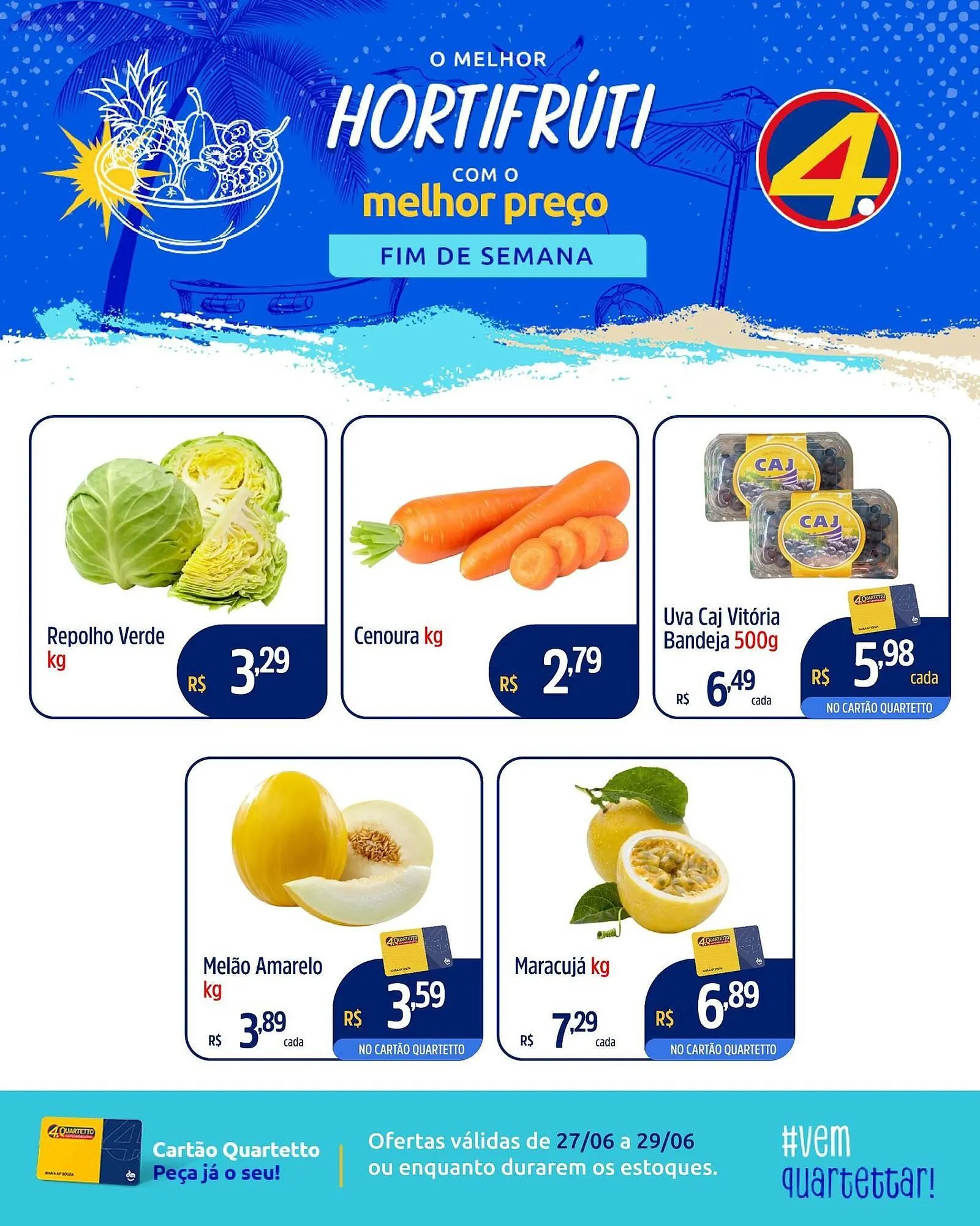 Encarte de Catálogo Quartetto Supermercados 27 de junho até 29 de junho 2025 - Pagina 3